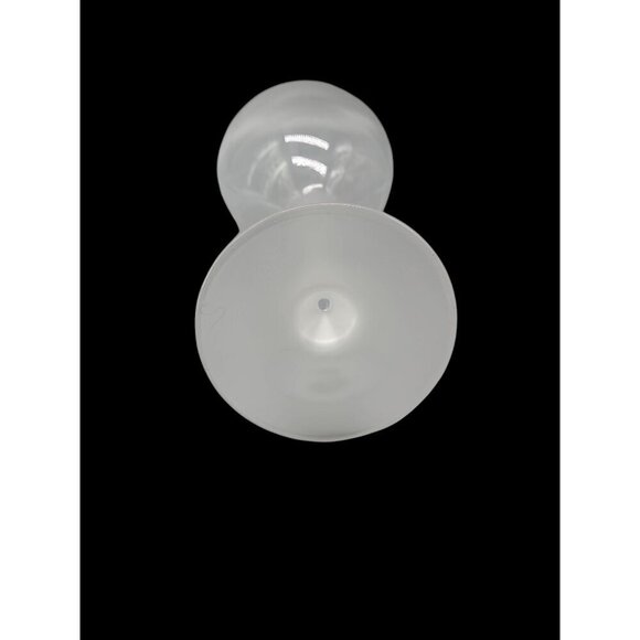 Avon Hummingbird 24% Lead Crystal Wine Goblet Satin Frosted Stem 8.5" Vintage - Picture 10 of 10